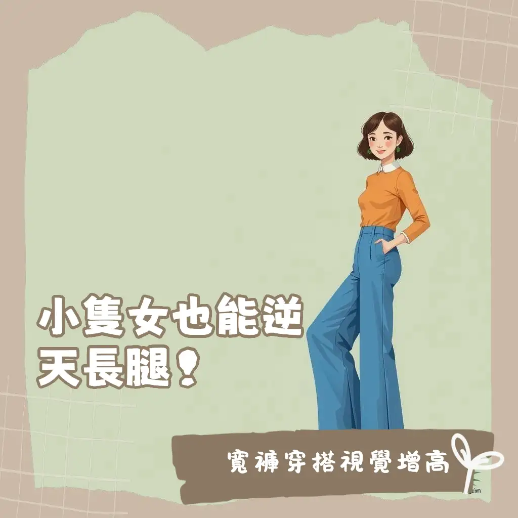 矮個子寬褲穿搭指南，圖解高腰、九分與落地褲長，小個子顯高秘訣。